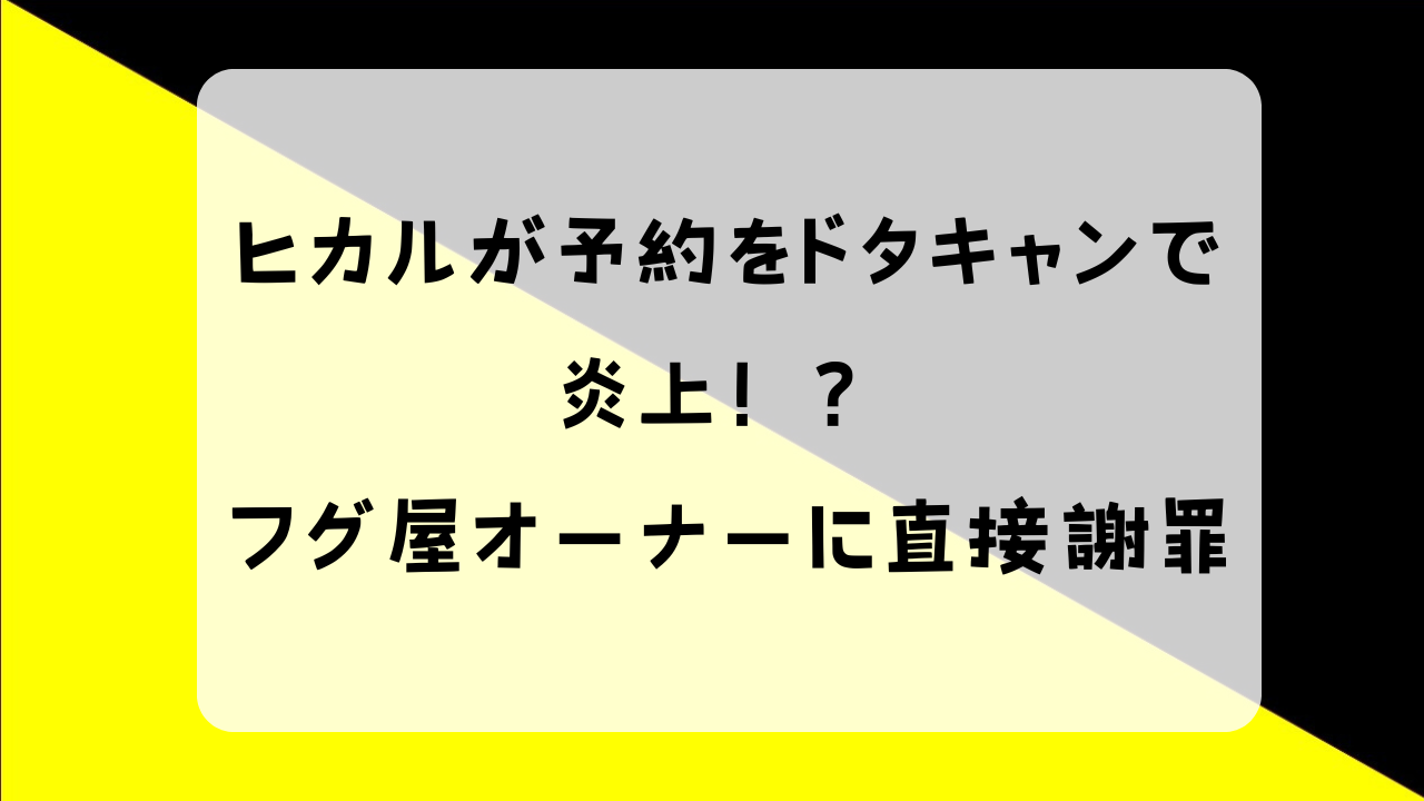 ヒカル　ドタキャン